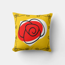 Spaans Roos hoeken pelzen vierkant Kussen