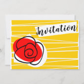 Spaans Roos Invitation horizontaal Kaart (Voorkant)