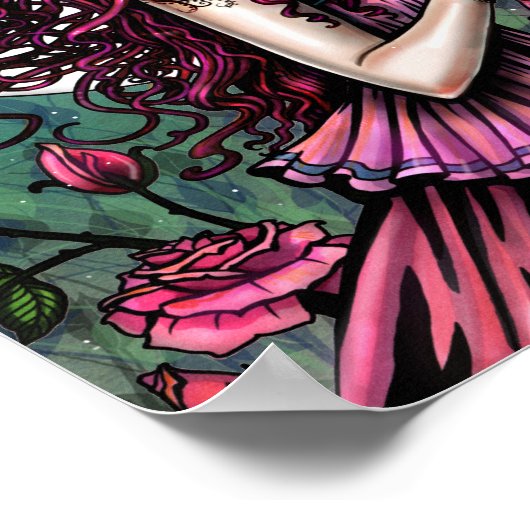 Spaans Roos Mystical Fantasy Art Molly Harrison Poster (Hoek)