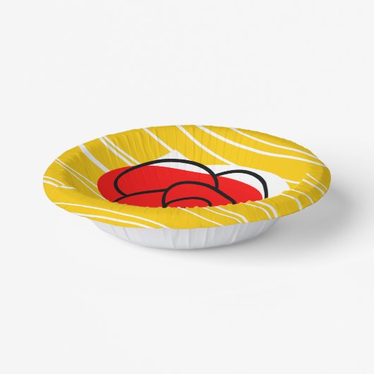 Spaans Roos Papieren Kommen (Gebogen)