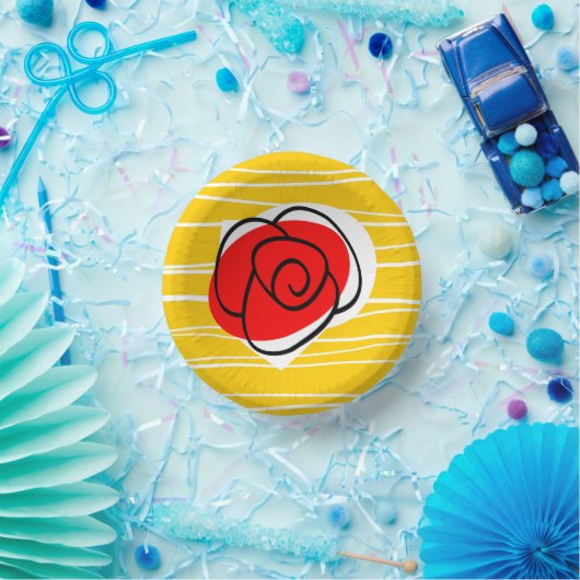 Spaans Roos Papieren Kommen (Feest)