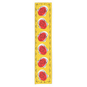 Spaans Roos - Rand - tafelblad 14 x 72 Korte Tafelloper (Voorkant)