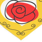 Spaans Roos - Rand - tafelblad 14 x 72 Korte Tafelloper (Hoek)