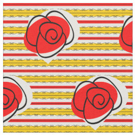 Spaans Roos Stripe stof, klein afdrukken Stof