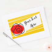 Spaans Roos tekstvak Rechthoekige Sticker (Envelop)