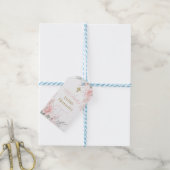 Spaans roze blos bloesemdoop cadeaulabel (Met Touw)