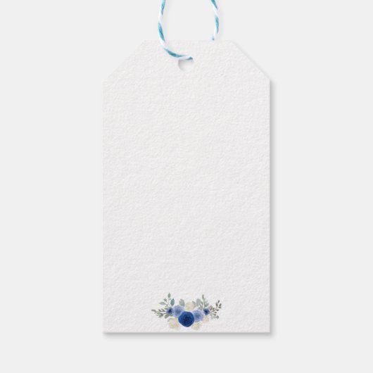 Spaans roze blos bloesemdoop cadeaulabel (Achterkant)