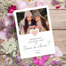 Spaans roze hart Foto Dama de Honor Quinceañera