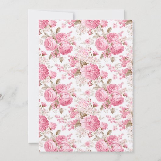 Spaans  Rozen Bloemendoop Kaart (Achterkant)