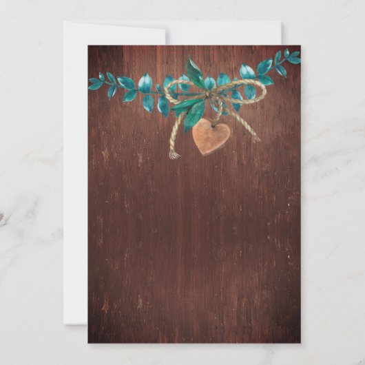 Spaans Rustic Wood Cowboy Boots Kaart (Achterkant)