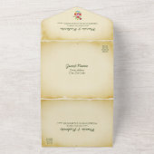 Spaans, Rustiek Alles in één Mexicaanse bruiloft U All In One Uitnodiging (Buitenkant)