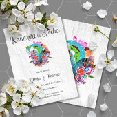 Spaans rustiek hart Mexicaanse bruiloft Save the D Kaart