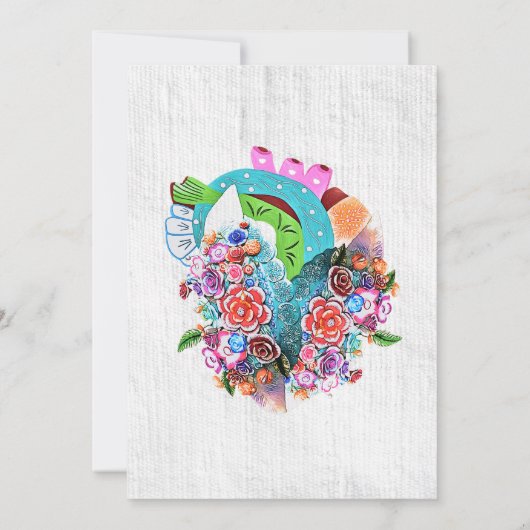 Spaans rustiek hart Mexicaanse bruiloft Save the D Kaart (Achterkant)