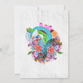 Spaans rustiek hart Mexicaanse bruiloft Save the D Kaart (Achterkant)