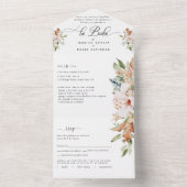 Spaans Sage, aardbeentjes All In One Uitnodiging (Binnen)