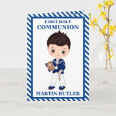 Spaans Sailor First Community Boy Wenskaart Kaart (Gele Bloem)