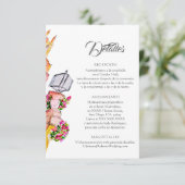 Spaans, San Miguel Allende Wedding Details Kaart (Staand voorkant)