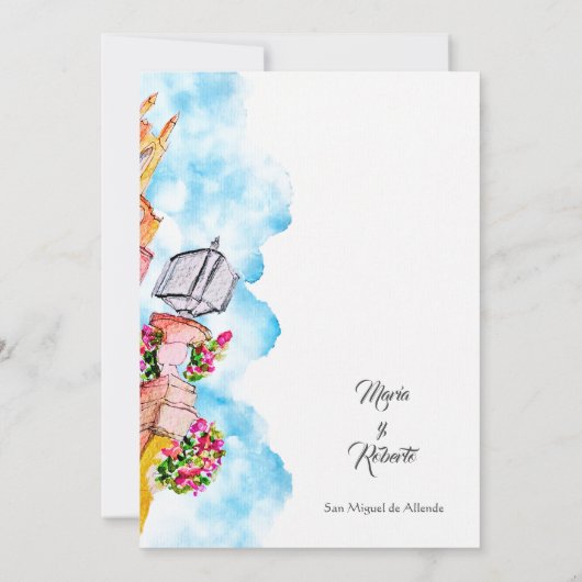 Spaans San Miguel de Allende Bewaar de datum Kaart (Achterkant)