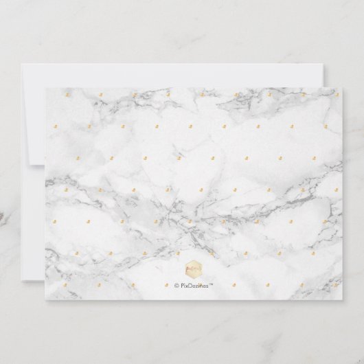 Spaans Save the Date Kalender Marmer faux goud Kaart (Achterkant)