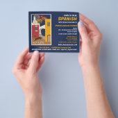 Spaans scène, Spaans taalcursus Adverteren Flyer (Hand)