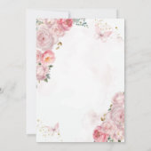 Spaans Schattige Meisje Roze Primera Comunión Kaart (Achterkant)