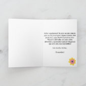 Spaans Schattige Roze Koffie Mok Planter Verjaarda Kaart (Binnen)