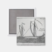 Spaans schip" magneet (Voorkant / Achterkant)