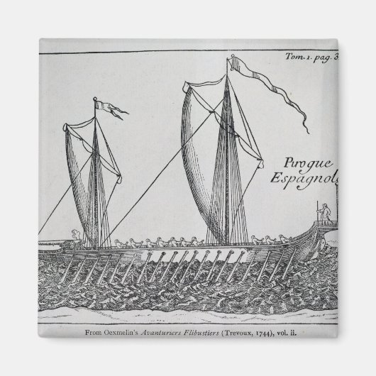 Spaans schip" magneet (Voorkant)