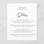 Spaans Script Wedding Detalles Sjabloon Enclosure (Voorkant)