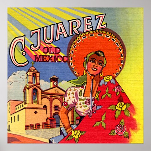 Spaans Senorita uit Cuidad Juarez Poster (Voorkant)