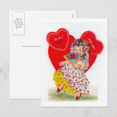  Spaans Senorita Valentijn Feestdagenkaart (Voorkant / Achterkant)