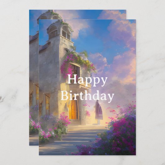 Spaans Serenity Birthday Kaart (Voorkant / Achterkant)