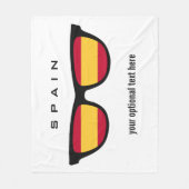 Spaans Shades aangepaste tekst en kleurendekens Fleece Deken (Voorkant)