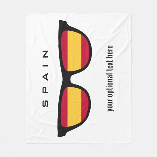 Spaans Shades aangepaste tekst en kleurendekens Fleece Deken (Voorkant)