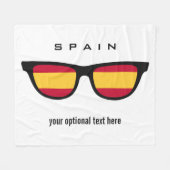 Spaans Shades aangepaste tekst en kleurendekens Fleece Deken (Voorkant (Horizontaal))