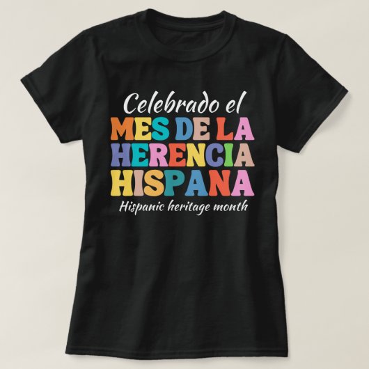 Spaans Shirt, Spaans Shirt, Latina T-shirt (Design voorkant)