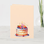 Spaans Sinaasappel Roze Grote Taart Ballonnen Verj Kaart (Achterkant)