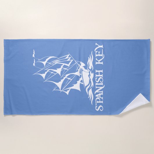 Spaans sleutelbediende handdoek - Wit Logo (Voorkant)