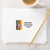 Spaans Souvenirs Classic Stripe address label (Insitu)