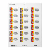 Spaans Souvenirs Classic Stripe address label (Full Sheet)