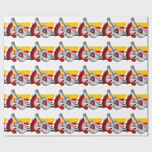 Spaans Souvenirs Classic Stripe inpakpapier (Vlak)