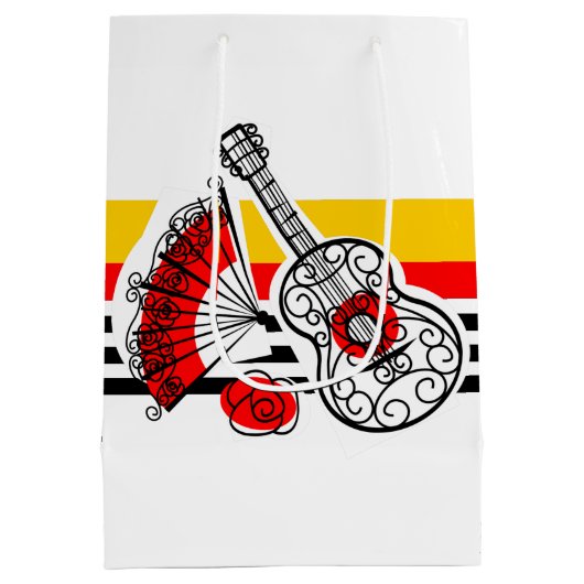 Spaans Souvenirs Classic Stripe medium Cadeauzakje (Achterkant)