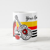 Spaans Souvenirs Classic Stripe Naam mok jumbo (Voorkant)