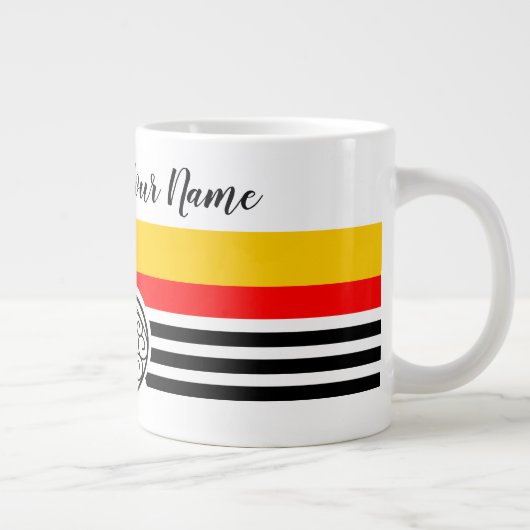 Spaans Souvenirs Classic Stripe Naam mok jumbo (Rechts)