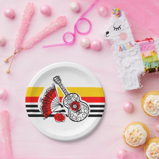 Spaans Souvenirs Classic Stripe papier bord (Feest)