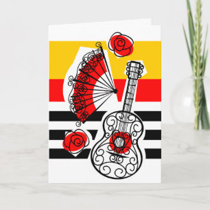 Spaans Souvenirs Classic Stripe Text portret Feestdagen Kaart
