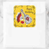 Spaans Souvenirs Corners Verjaardag sticker plein (Tas)