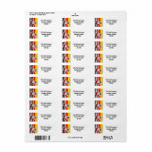 Spaans Souvenirs Klassieke Stripe return address Etiket (Full Sheet)