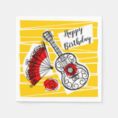 Spaans Souvenirs Verjaardags papier servet (Voorkant)