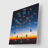 Spaans Spaanplein-wandklok Vierkante Klok (Hoek)